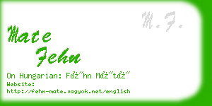 mate fehn business card